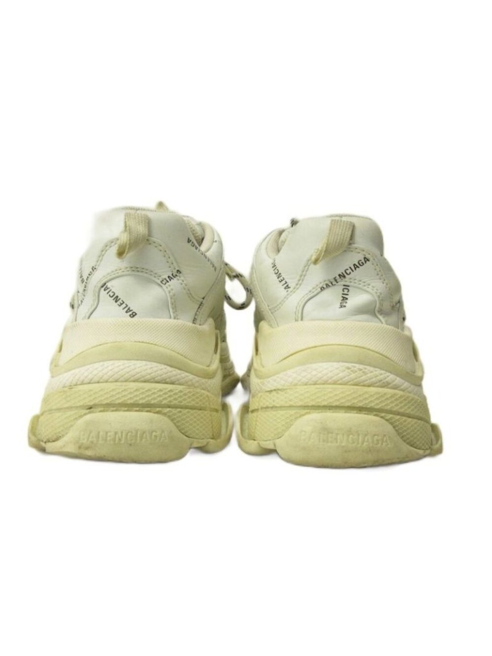 Balenciaga Triple S Sneakers Shoes Low Cut Thick Sole Leather 40 White - Picture 5 of 9